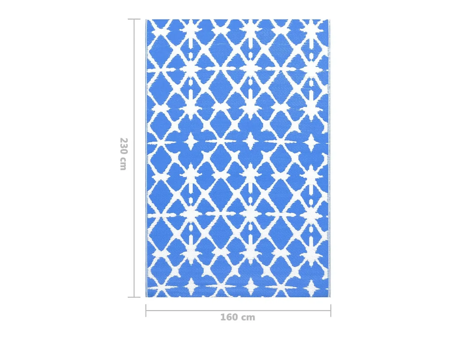 Garden Furniture Alfombra De Exterior^Seran Alfombra exterior ARAKIL y blanco 160x230 cm PP Azul