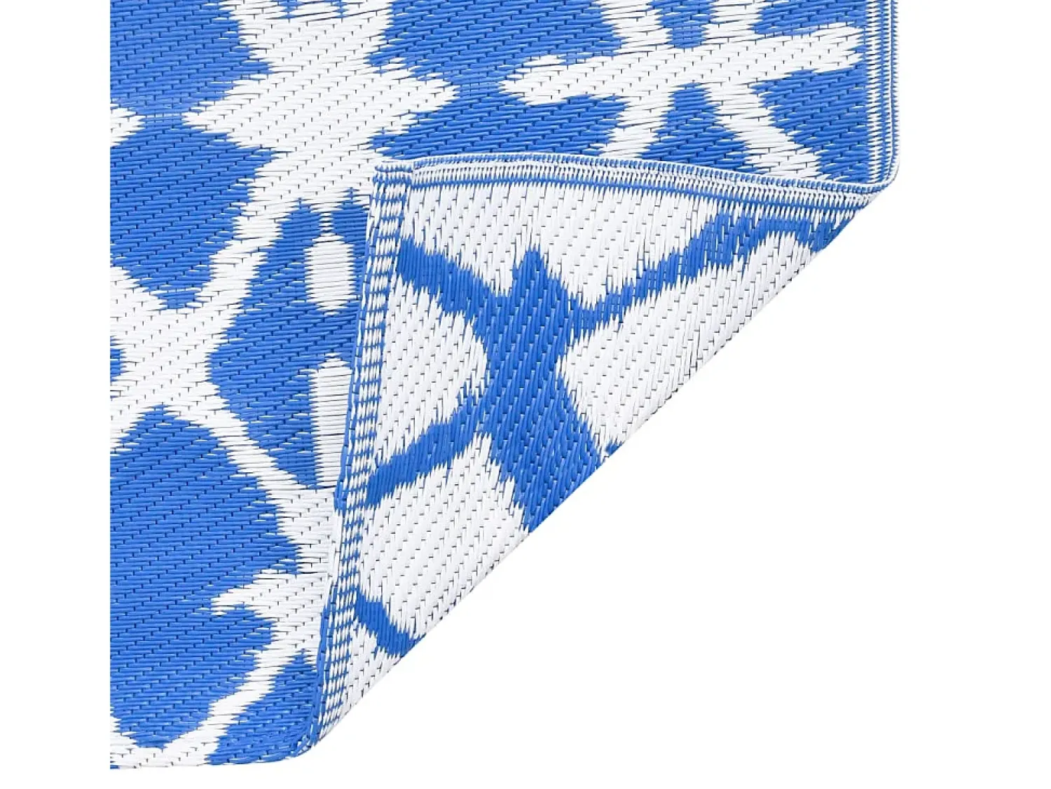 Garden Furniture Alfombra De Exterior^Seran Alfombra exterior ARAKIL y blanco 160x230 cm PP Azul