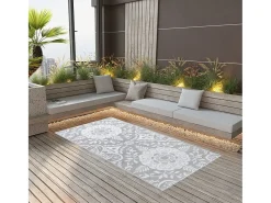 Garden Furniture Alfombra De Exterior^Seran Alfombra exterior ARAKIL PP claro 160x230 cm Gris