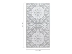 Garden Furniture Alfombra De Exterior^Seran Alfombra exterior ARAKIL PP claro 160x230 cm Gris