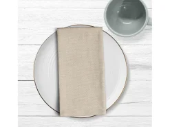 Ripshop Mantelería^Servilletas algodón-lino pack de 2 unidades Culla Lino Liso 45x45 cm(2ud.) Beige