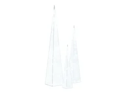 Hot vidaxl Set cono luz LED decorativo acrílico frío 30/45/60cm Blanco