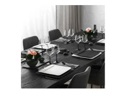 VILLEROY & BOCH Vaso^Set de 4 copas de vino tinto de cristal transparente/ 470 ml, Manufacture Rock Negro