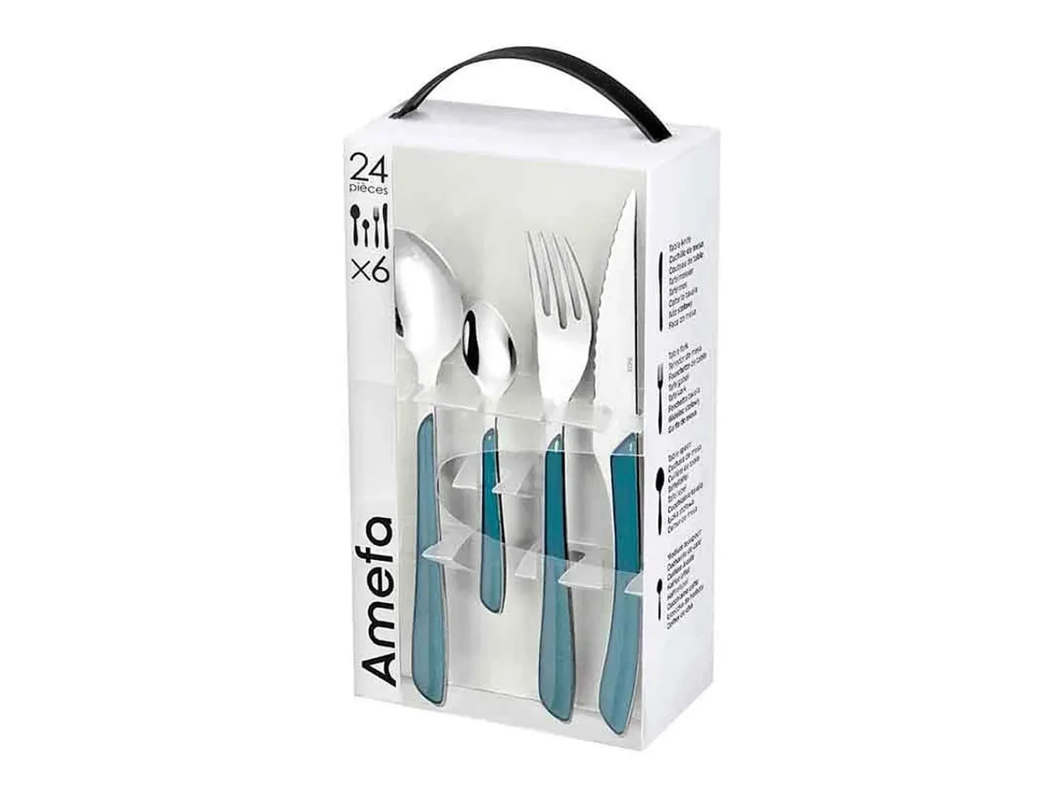 Sale Amefa Set de 24 cubiertos Eclat acero inoxidable Azul