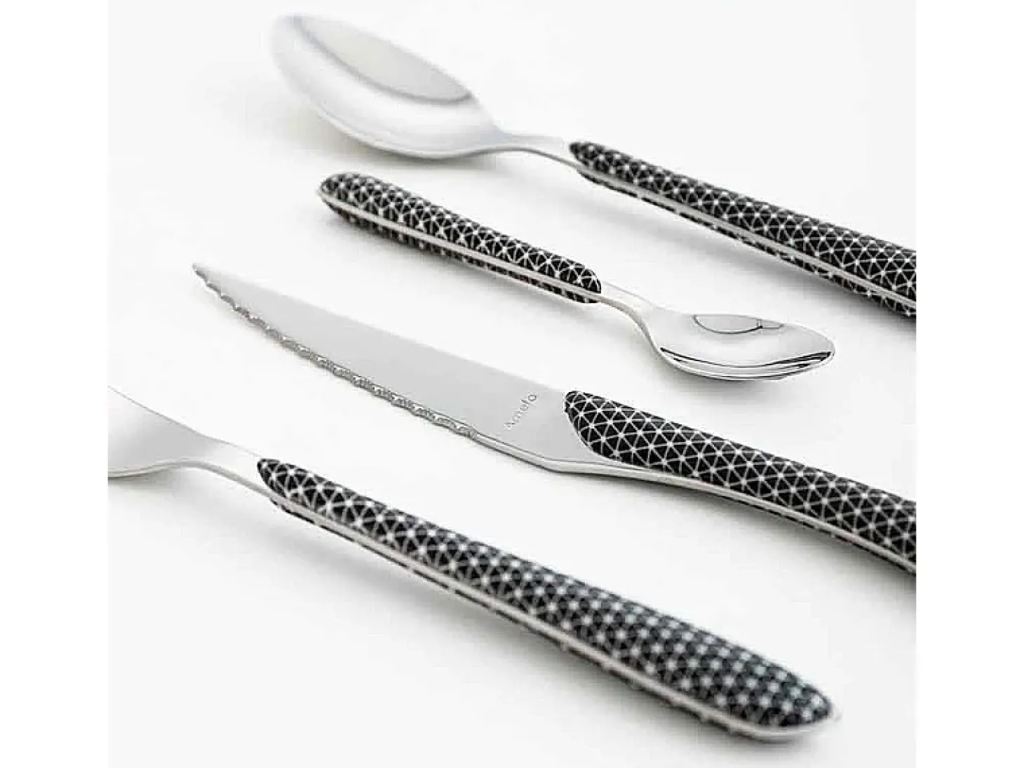 Set de 24 cubiertos Geo Amefa acero inoxidable negro