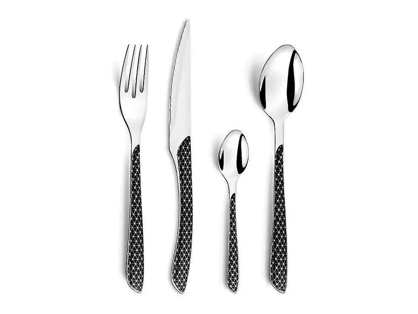 Set de 24 cubiertos Geo Amefa acero inoxidable negro