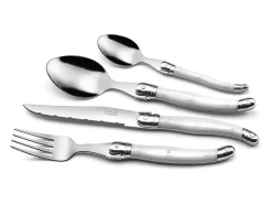 Set de 24 cubiertos Rustic Amefa acero inoxidable blanco
