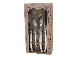 Set de 24 cubiertos Rustic Amefa acero inoxidable blanco