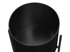 Outlet OZAIA Set de 2 cubremacetas con pie de metal - D. 25 x H. 39 y D. 23 x H. 35.5 - Dorado y - EDMEE Negro