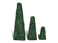 Set de 3 de Boj pirámides artificiales poda artística ES342177
