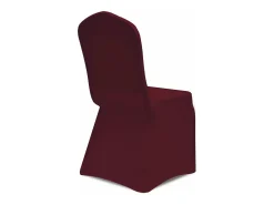Set de 6 Fundas ajustadas para sillas, color rojo burdeos ES478775
