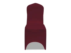 Set de 6 Fundas ajustadas para sillas, color rojo burdeos ES478775