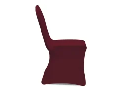 Set de 6 Fundas ajustadas para sillas, color rojo burdeos ES478775
