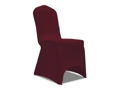 Set de 6 Fundas ajustadas para sillas, color rojo burdeos ES478775