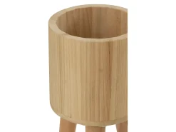 LANA DECO Macetero^Set de 3 macetas de madera natural 27x27x50 cm Color natural claro