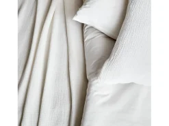 Discount Sweeek Set de cama de gasa de algodón Blanco