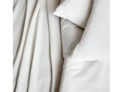 Sweeek Ropa De Cama^Set de cama de gasa de algodón Blanco