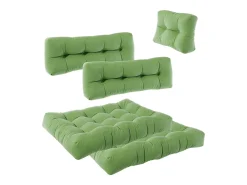 Vicco Ropa De Casa^Set de cojines para paletas 120x80x15 flocken Verde