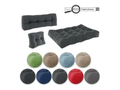 Discount Vicco Set de cojines para paletas antracita 120x15x80 flocken Gris antracita