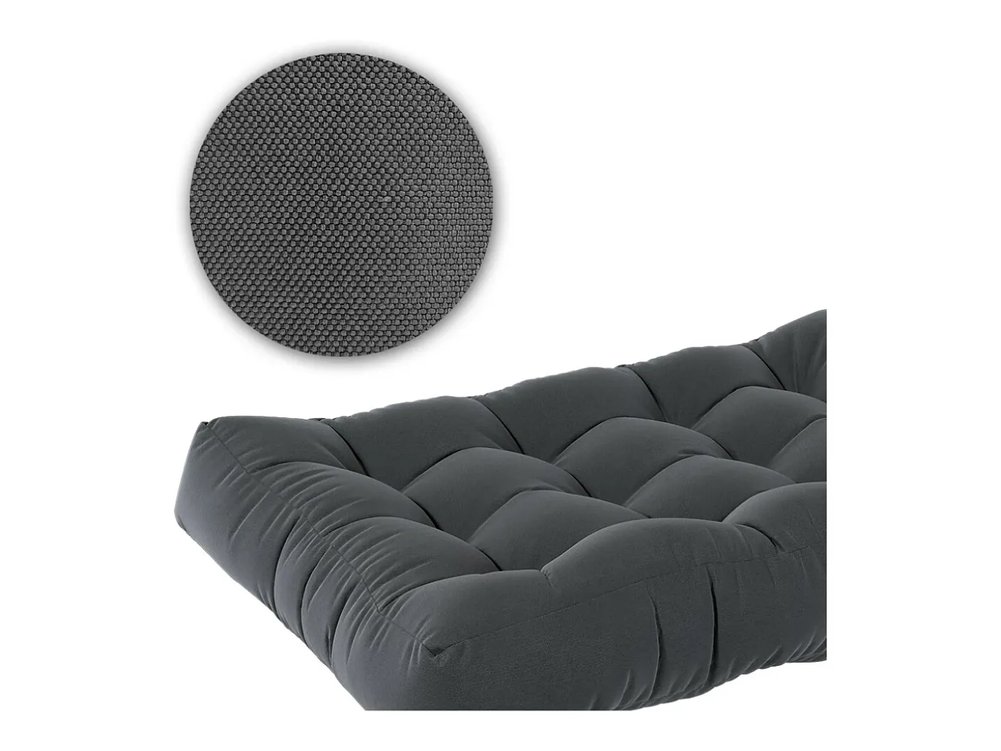 Set de cojines para paletas antracita 120x80x15 flocken