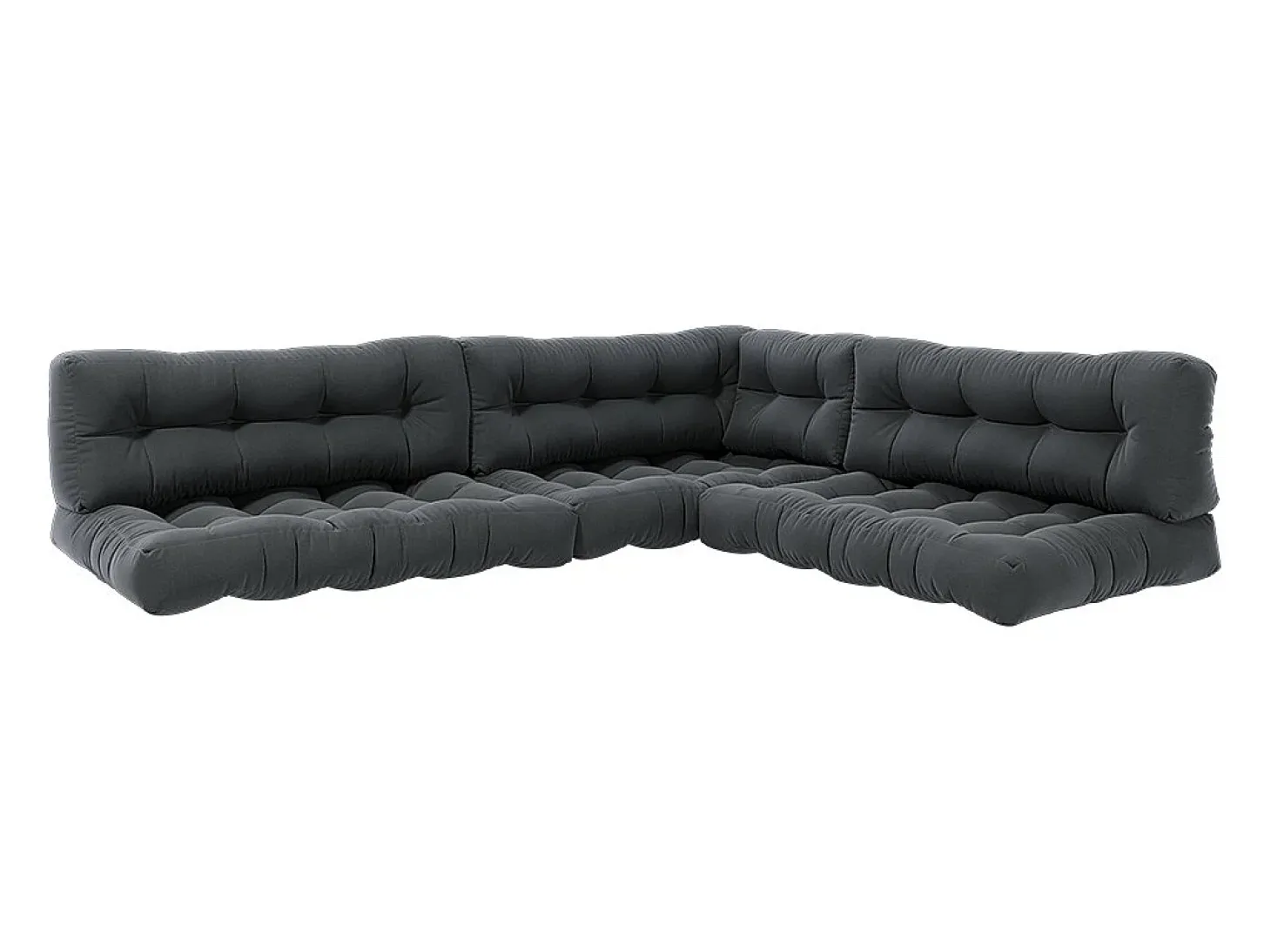 Set de cojines para paletas antracita 120x80x15 flocken