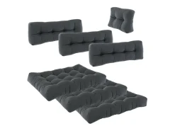 Set de cojines para paletas antracita 120x80x15 flocken
