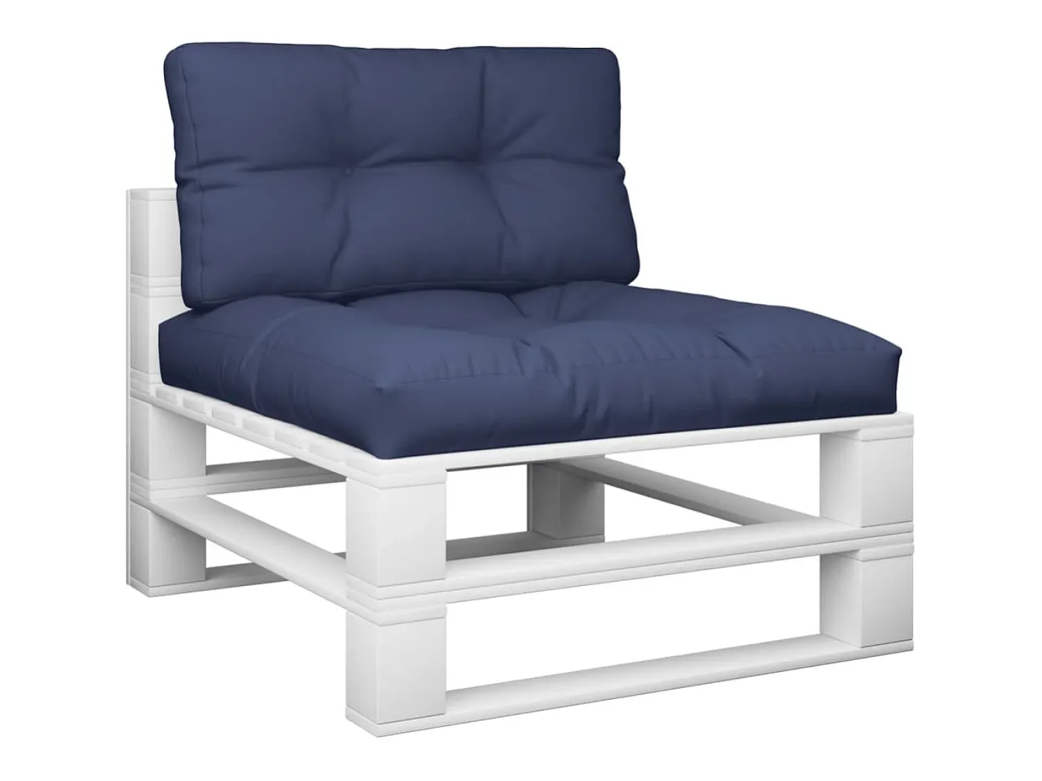 Clicnbuy Ropa De Casa^Set de cojines para sofá de palets tela marino 70x40x12 cm Azul