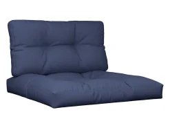 Clicnbuy Ropa De Casa^Set de cojines para sofá de palets tela marino 70x40x12 cm Azul