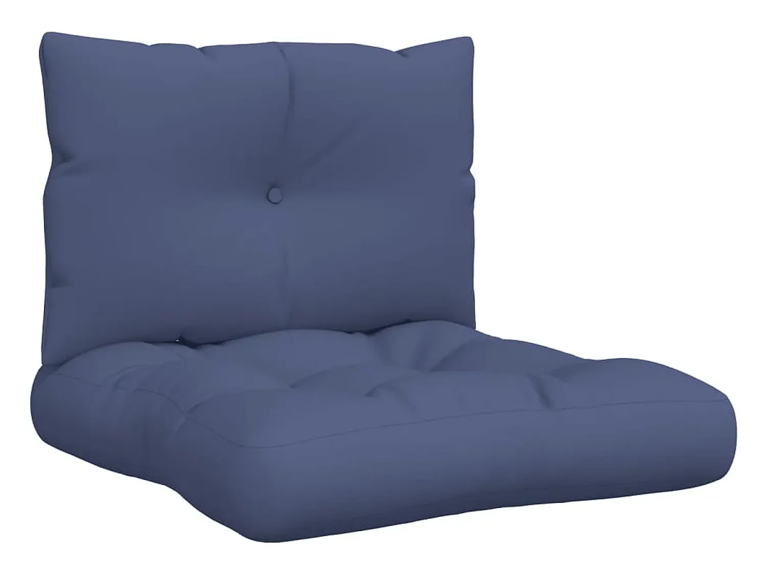Clicnbuy Ropa De Casa^Set de cojines para sofá de palets tela marino 60x38x13 cm Azul