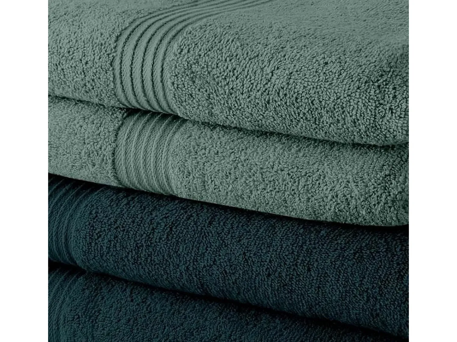 Today Ropa De Cama|Textil De Baño^Set de Toallas 5 peacock + 5 cecidon 50 x 90 cm (10 Unidades) Verde esmeralda / Azul verdoso
