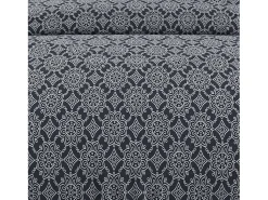 Best Soleil d'ocre Set funda nórdica de algodón 57 hilos 240x220 cm ESMERALDA marine Azul