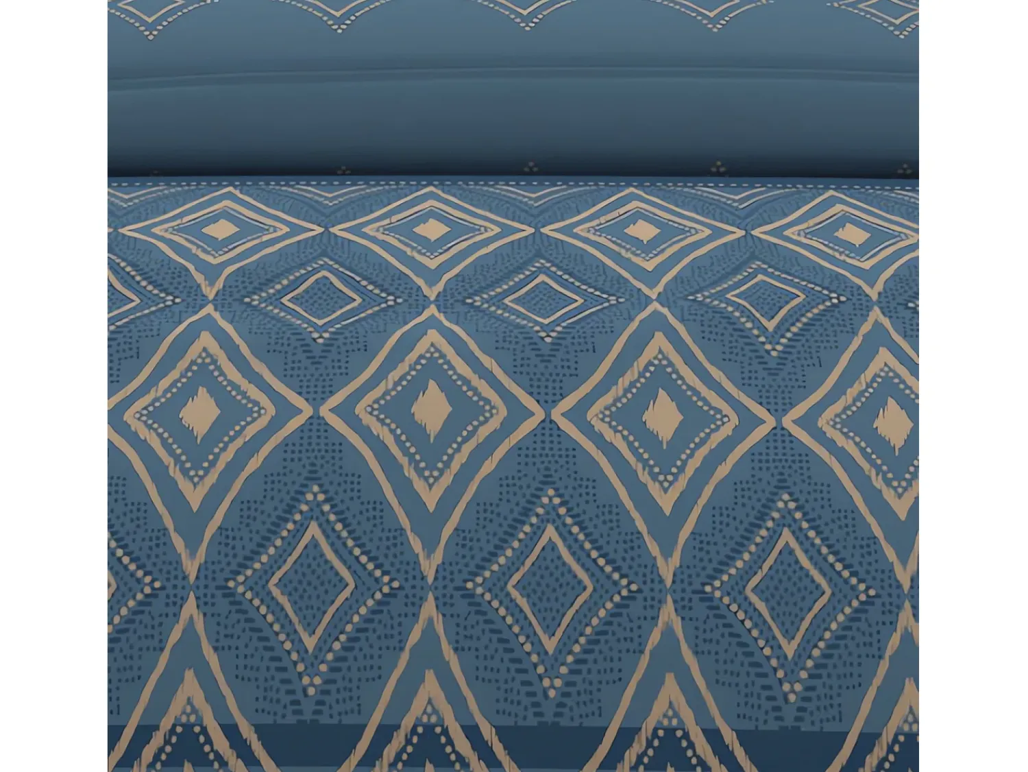 Best Soleil d'ocre Set funda nórdica de algodón 57 hilos 240x220 cm ETHNO blue Azul