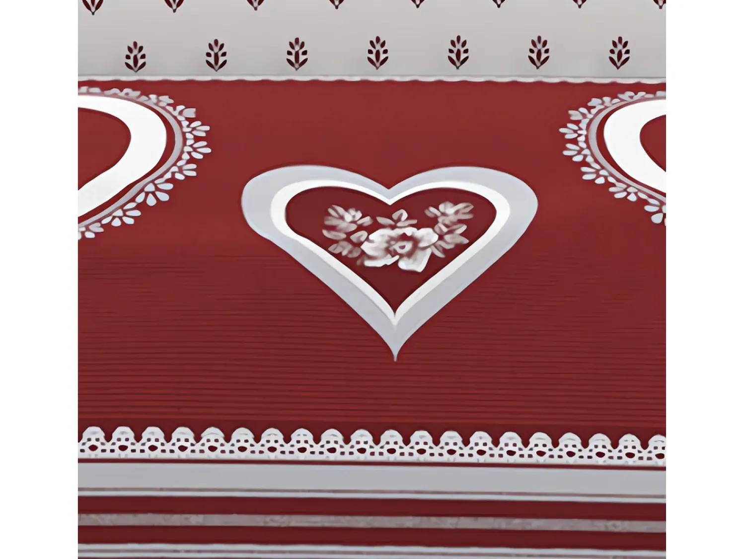 Soleil d'ocre Set funda nórdica de algodón 57 hilos 240x220 cm PASSION red Rojo