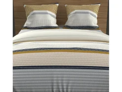 Soleil d'ocre Set funda nórdica de algodón 57 hilos 240x220 cm THALES mostaza Amarillo