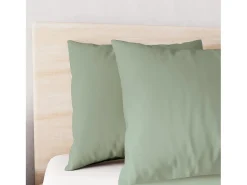 Set funda nórdica de microfibra lavada 260x240 cm BOHEME verde, por Intemporel