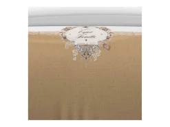 Soleil d'ocre Ropa De Cama^Set funda nórdica 260x240 cm algodón 57 Hilos FAMILY SPIRIT taupe Topo