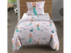 Soleil d'ocre Ropa De Cama^Set funda nórdica 120x150 cm SIRENES , 100% algodón 57 hilos/cm2 Rosa