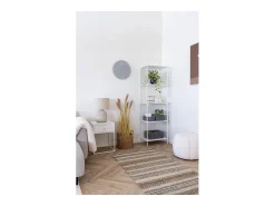 Les Tendances Macetero^Set van 3 ARESE opbergmanden – Grijs katoen en metaal Gris