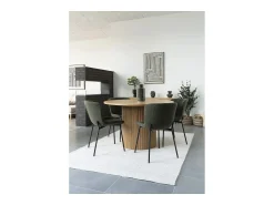 Discount Les Tendances Set van 2 ERBA opbergmanden – Natuurlijke jute met strepen en leren handvatten Beige