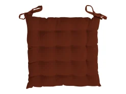 Soleil d'ocre Ropa De Casa^Silla acolchada de algodón 40x40x5 cm PANAMA ladrillo, por Rojo