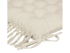 Online Atmosphera Silla con diseño de macramé 40 x 40 cm Marfil