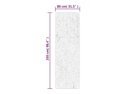 Garden Furniture Alfombra De Salón^Sinto Alfombra de pelo corto OVIEDO 80x250 cm Verde