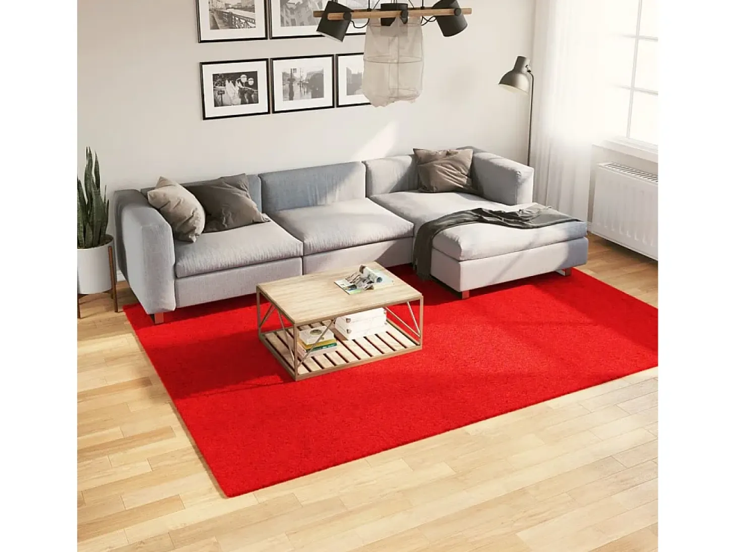 Sinto Alfombra de pelo corto OVIEDO rojo 200x280 cm