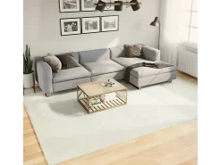 Garden Furniture Alfombra De Salón^Sinto Alfombra de pelo corto OVIEDO 240x340 cm Crema