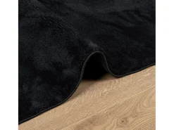 Discount Garden Furniture Sinto Alfombra de pelo corto OVIEDO 120x120 cm Negro