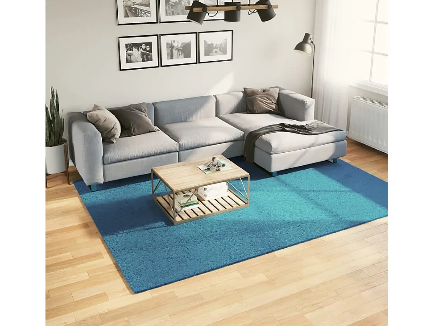 Sinto Alfombra de pelo corto OVIEDO turquesa 200x280 cm
