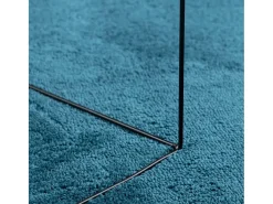 Discount Garden Furniture Sinto Alfombra de pelo corto OVIEDO turquesa 200x200 cm Azul
