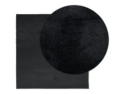 Garden Furniture Alfombra De Salón^Sinto Alfombra de pelo corto OVIEDO 200x200 cm Negro