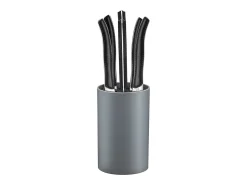 Outlet Lou Laguiole Sky - Bloque de 6 cuchillos carne Negro