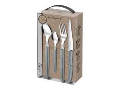 Clearance Lou Laguiole Sky - Cubertería 24 piezas Gris